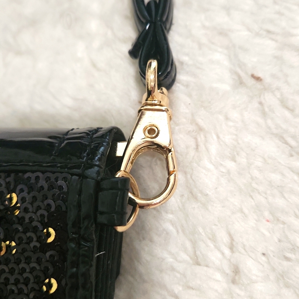 Style & Co. Black & Gold Sequins Wristlet - Picture 7 of 8